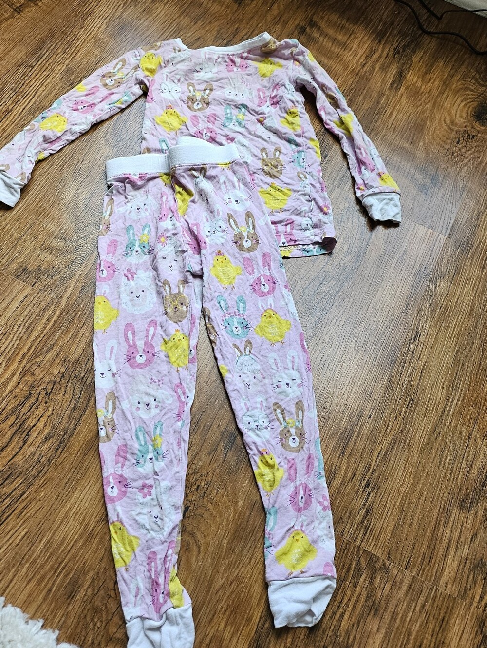 Little Sleepies 2 Pieces Pink Bunnies 3T